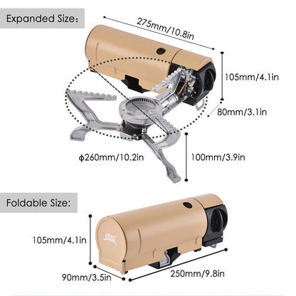 🔥 Outdoor Mini Portable Folding Gas Stove