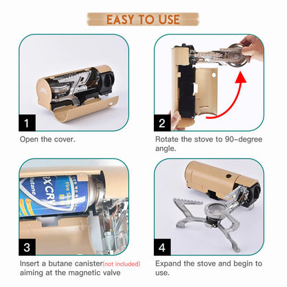 🔥 Outdoor Mini Portable Folding Gas Stove