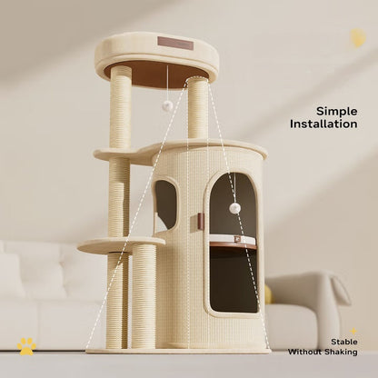 🐾Sisal Bucket Cat Scratching Board, 2-in-1 Cat Climbing Frame And Cat Bed